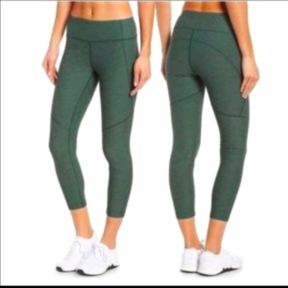 Outdoor voices cropped leggings heathered evergreen‎ size medium